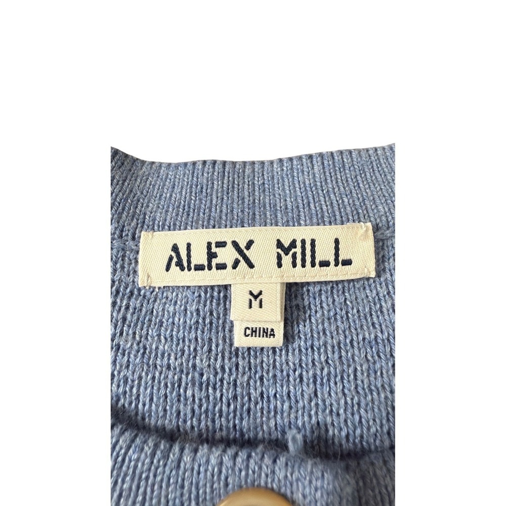 Alex Mill Provence Sweater Jacket Dolly Blue Button Size M NWOT Pristine - Picture 8 of 14